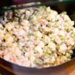 Salada de ervilha com queijo