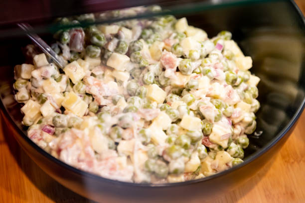 Salada de ervilha com queijo 1 Salada de ervilha com queijo