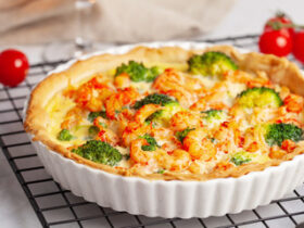 Delicious Shrimp and Broccoli Quiche Recipe 9 Deliciosa quiche de camarão com brócolis, receita de dar água na boca