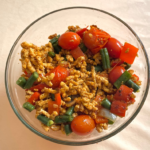Bowl de carne moída de frango, uma refeição rápida e suculenta
