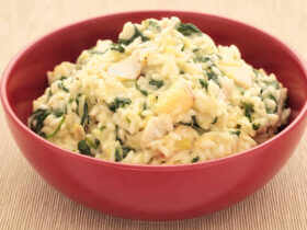 Risoto de bacalhau fácil e rápido