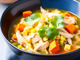 Healthy Chicken Soup: Comforting and Nutritious Recipe 9 Sopa fit para aquecer e nutrir. Experimente essa delícia saudável