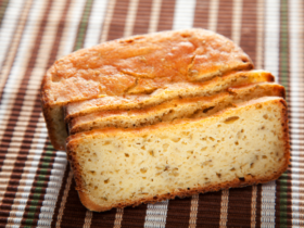 Pão de arroz cru, um pão saudável e sem glúten