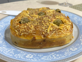 Quick & Easy Air Fryer Blender Savory Pie Recipe 9 Torta de liquidificador feita na air fryer. Uma opção rápida e muito fácil