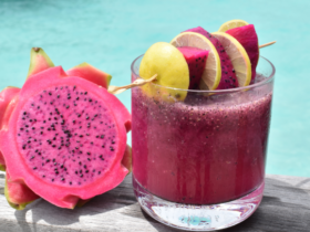Caipiroska de Pitaya com Morangos e Toque de Limão. Super Refrescante