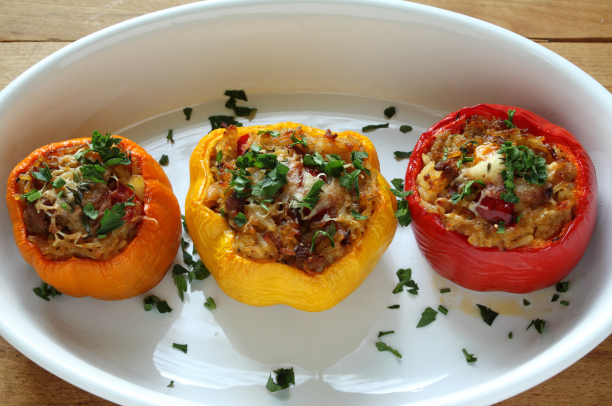 Stuffed Bell Peppers: A Symphony of Flavors in Every Bite 1 Pimentão Recheado: Um Festival de Sabores em um Único Prato