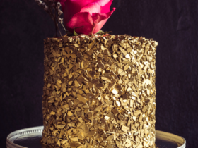Bolo Dourado para Brilhar no Ano Novo 36 Bolo Dourado para Brilhar no Ano Novo