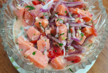 Ceviche de Salmão. Uma iguaria para sua ceia de natal ou ano novo