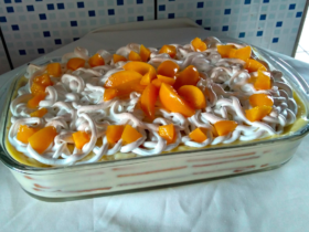 Pavê de Pêssego com Bolacha Champanhe: Uma Explosão de Sabor para Celebrar 6 Pavê de Pêssego com Bolacha Champanhe: Uma Explosão de Sabor para Celebrar