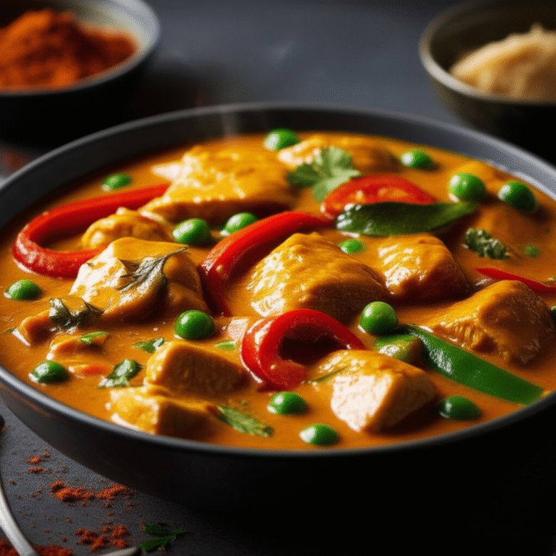 Curry de Frango Cremoso com Leite de Coco 1 Curry de Frango Cremoso com Leite de Coco