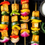 Espetinhos de Legumes e Tofu Marinado na Airfryer: Uma Delícia Vegana