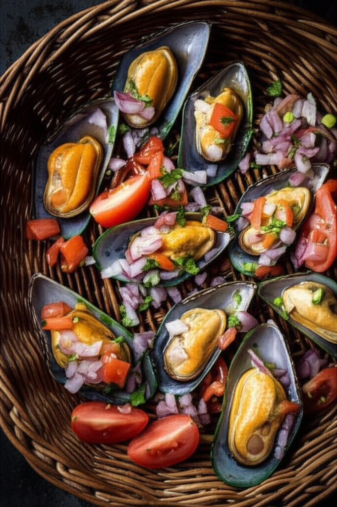 Mexilhões ao Vinagrete na Airfryer: Sabor do Mar em Minutos 1 Mexilhões ao Vinagrete na Airfryer: Sabor do Mar em Minutos