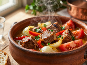 Kavarma Búlgaro: Guisado de Carne e Vegetais de Cozimento Lento