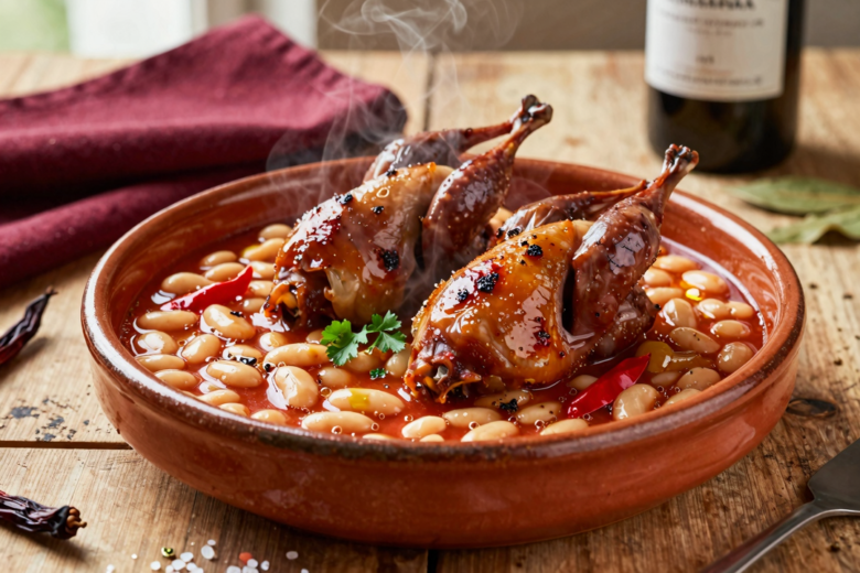 Pochas com Codornizes à Riojana