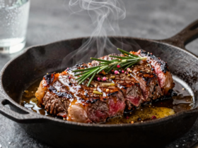 Juicy Skillet Steak with Garlicky-Herb Pan Sauce