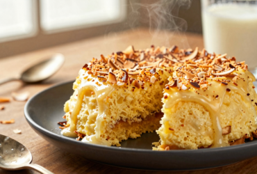 Bolo de Aipim Cremoso com Coco
