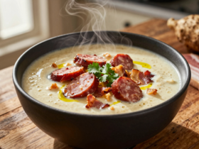 Caldinho de Mandioca Cremoso com Bacon e Calabresa: Sabor e Tradição Brasileira